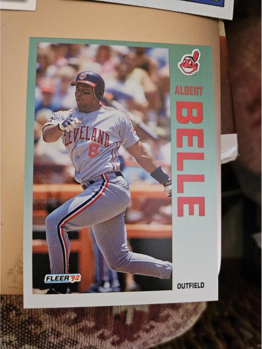 1992 Fleer Albert Belle Baseball Card #105 Cleveland Indians